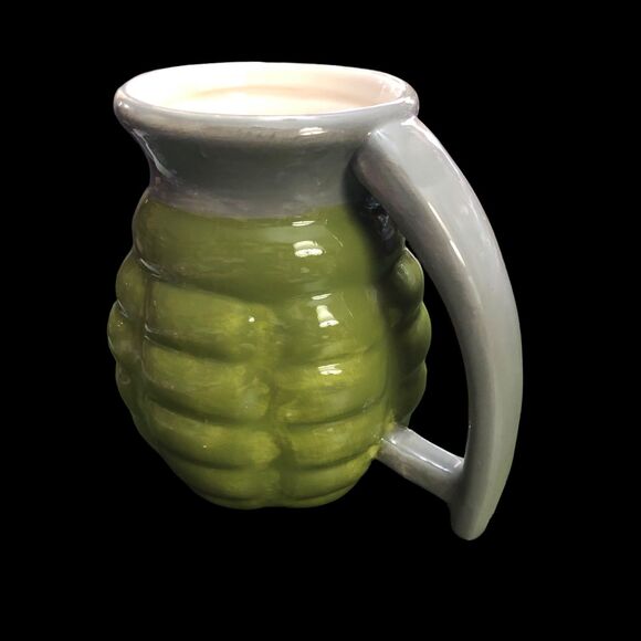 Funny Graphic Grenade Shaped Drinking Cup, Comical Beverage Mug, Military, Manly - Picture 4 of 8
